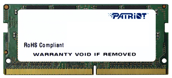 Память DDR4 SODIMM 4Gb, 2133MHz, CL15, 1.2 В, Patriot Memory, Signature (PSD44G213381S)