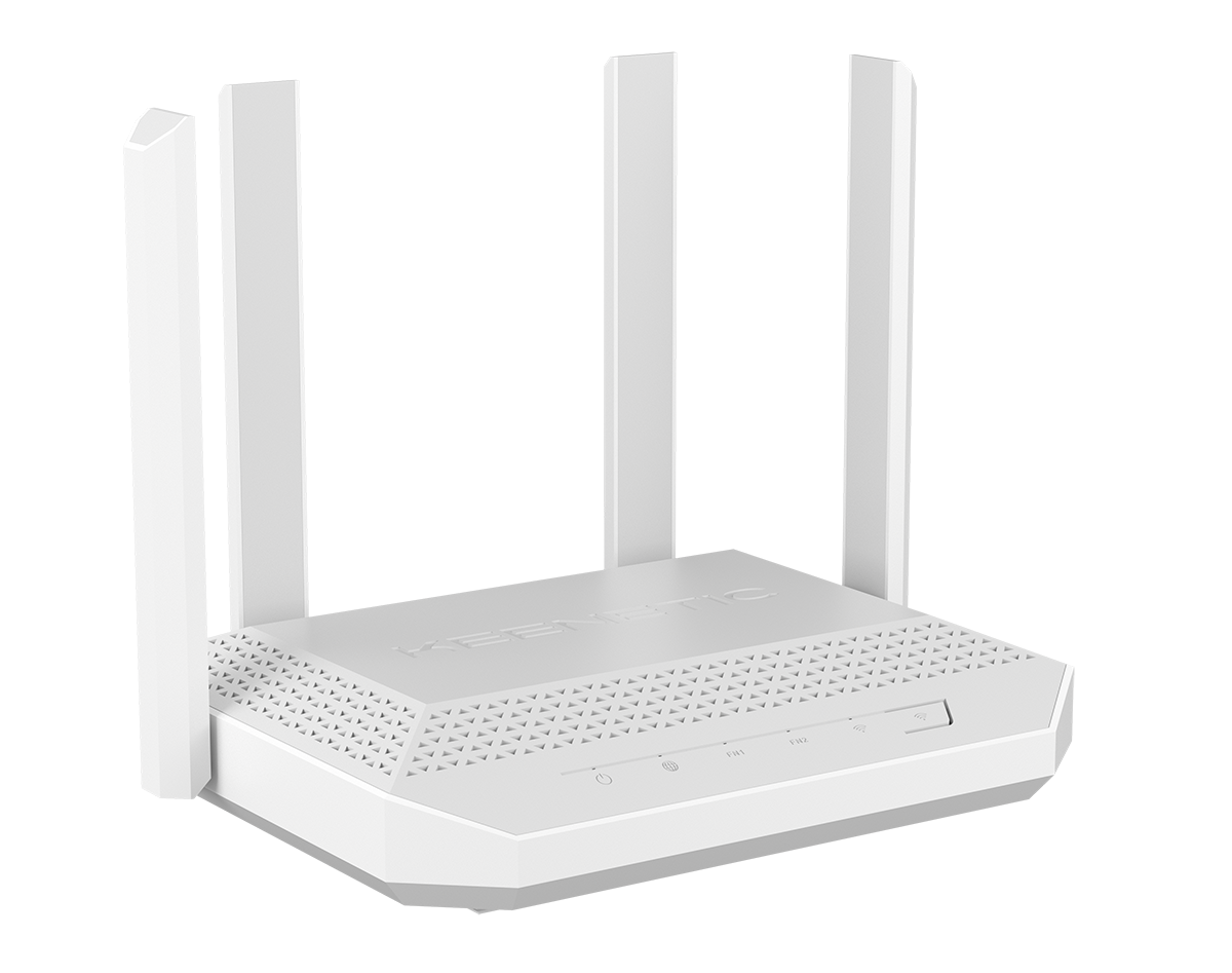 Wi-Fi роутер Keenetic Giga, 802.11a/b/g/n/ac/ax, 2.4 / 5 ГГц, до 2.98 Гбит/с, LAN 4x1 Гбит/с, WAN 1x2.5 Гбит/с, внешних антенн: 4, 1xUSB 2.0, 1xUSB 3.0 (KN-1012)