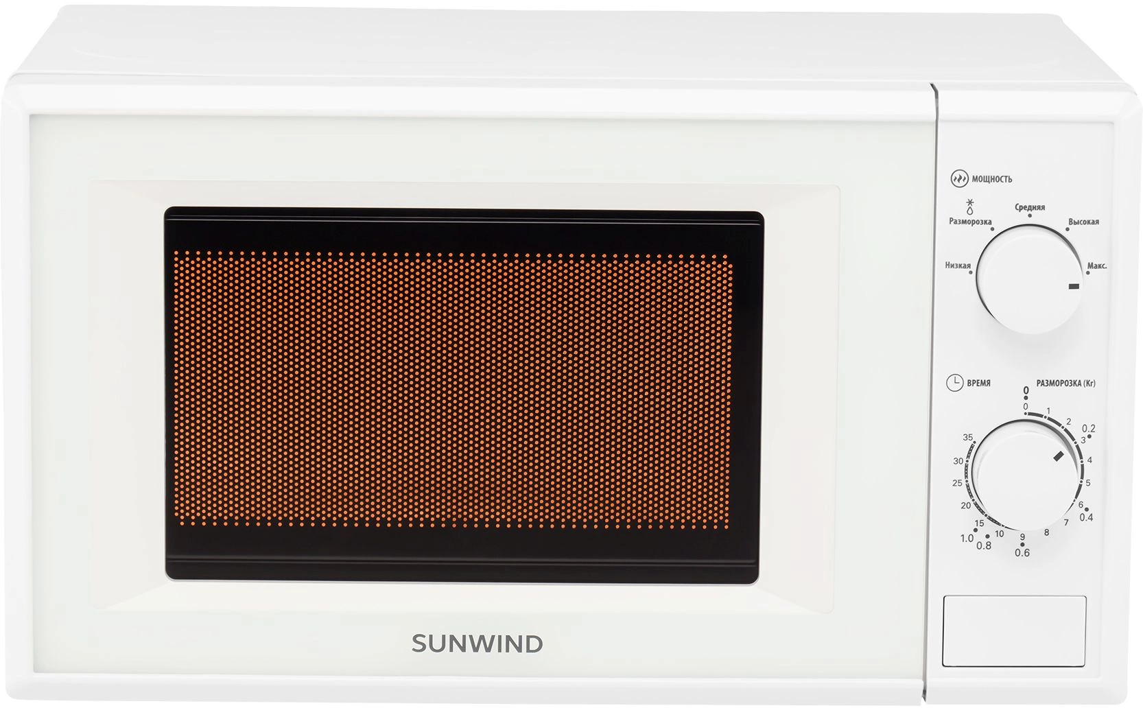 Микроволновая печь SunWind SUN-MW051 20 л, 700 Вт, белый (SUN-MW051)