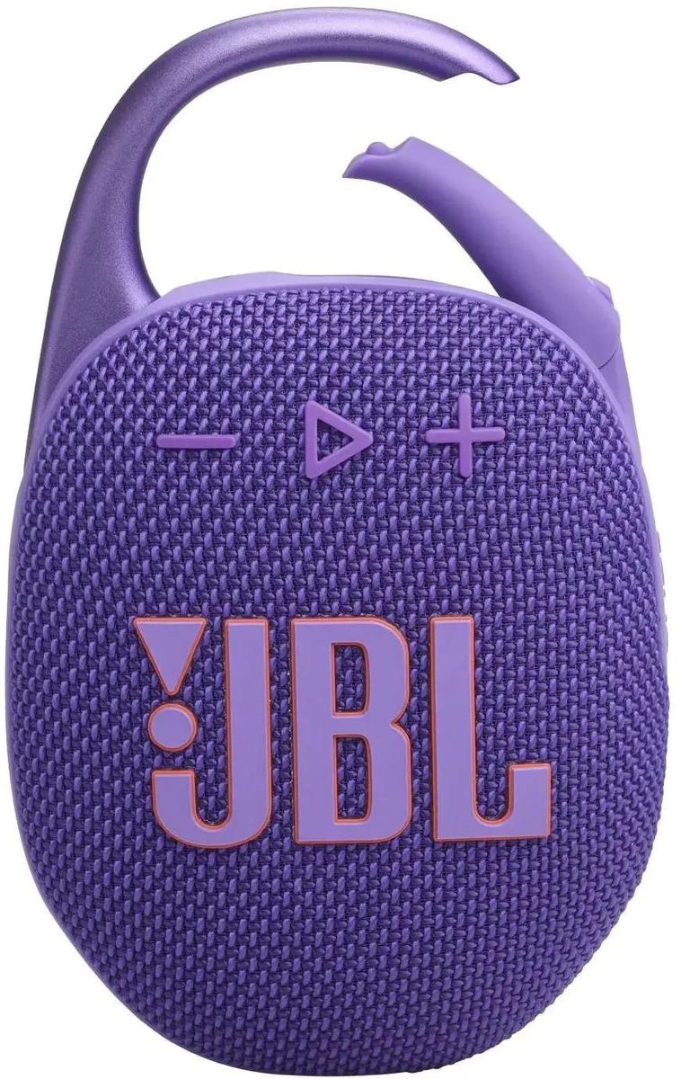 Портативная акустика JBL CLIP 5, 7 Вт, Bluetooth, пурпурный (JBLCLIP5PUR)