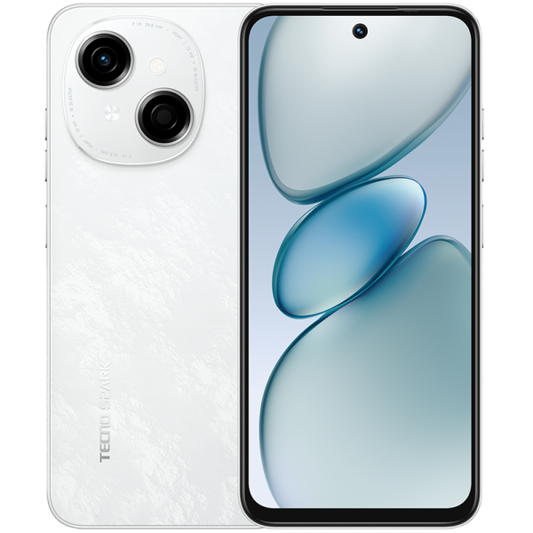 Смартфон Tecno SPARK Go 1, 6.67 1600x720 IPS, Unisoc Tiger T615, 3Gb RAM, 64Gb, 3G/4G, Wi-Fi, BT, 2xCam, 2-Sim, 5000 мА⋅ч, USB Type-C, Android 14 (Go Edition), белый (TCN-KL4.64.WT)