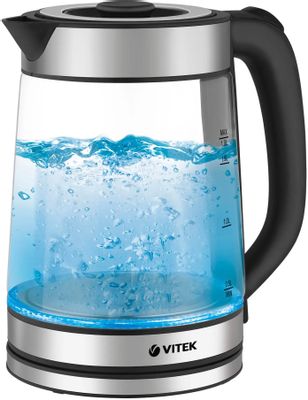 Чайник электрический VITEK VT-1179 1.7л. 2.2 кВт, металл/стекло, серебристый (VT-1179)