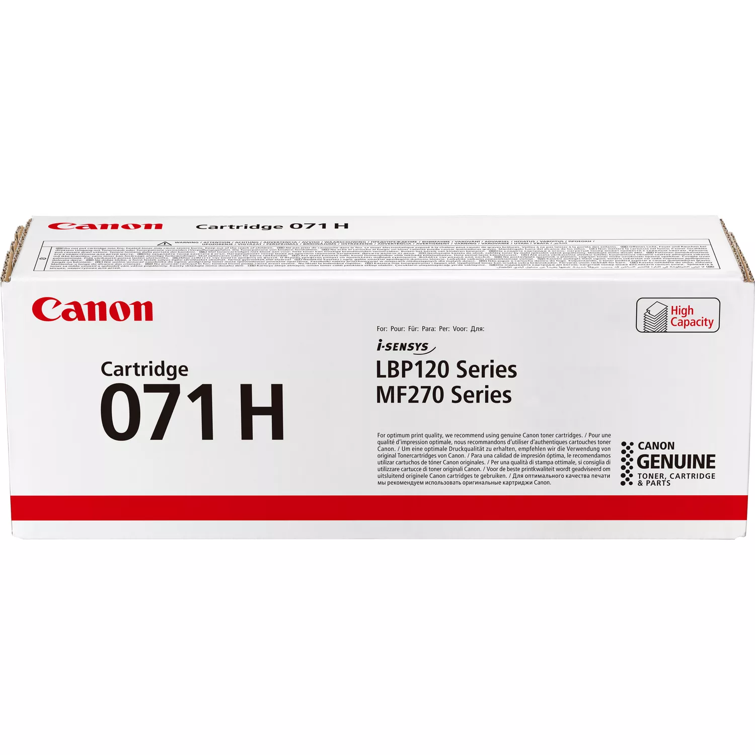 Картридж лазерный Canon 071H/5646C002, черный, 2500 страниц, оригинальный для Canon i-SENSYS LBP122dw/i-SENSYS MF272dw/i-SENSYS MF275dw