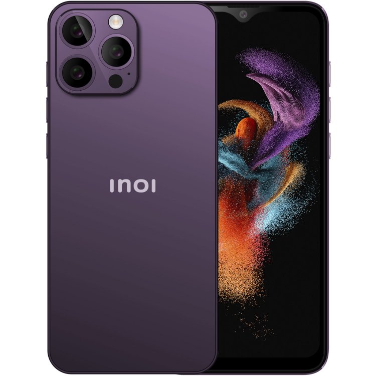 Смартфон INOI Note 13s, 6.95 1600x720 IPS, Unisoc Tiger T606, 4Gb RAM, 128Gb, 3G/4G, Wi-Fi, BT, 2xCam, 2-Sim, 5000 мА⋅ч, USB Type-C, Android 13, фиолетовый