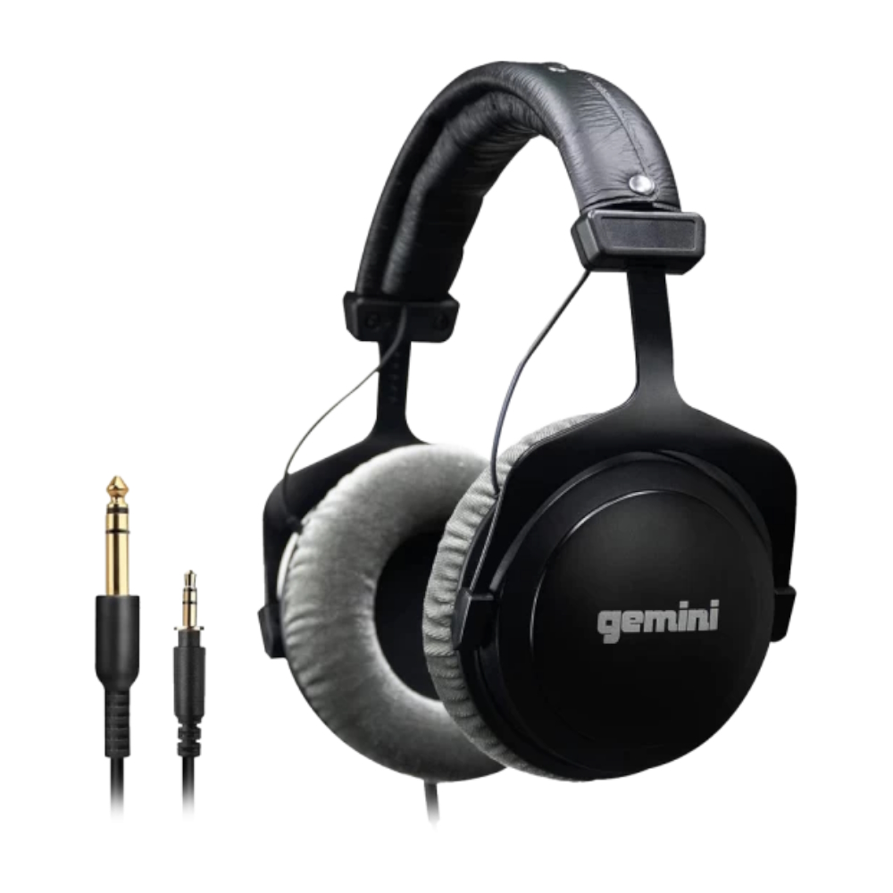 Проводные наушники Gemini DJX-1000, jack 3.5 мм/jack 6.3 мм, черный (DJX-1000)