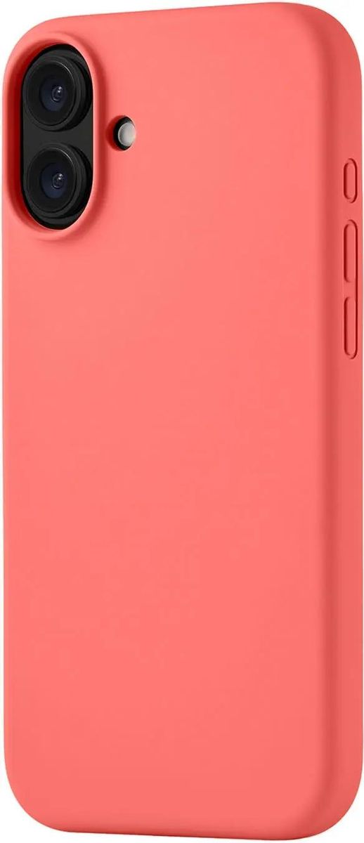 Чехол-накладка UBEAR Touch для смартфона Apple iPhone 16 Plus, силикон/микрофибра, коралловый (CS416CR67PTH-I24M)