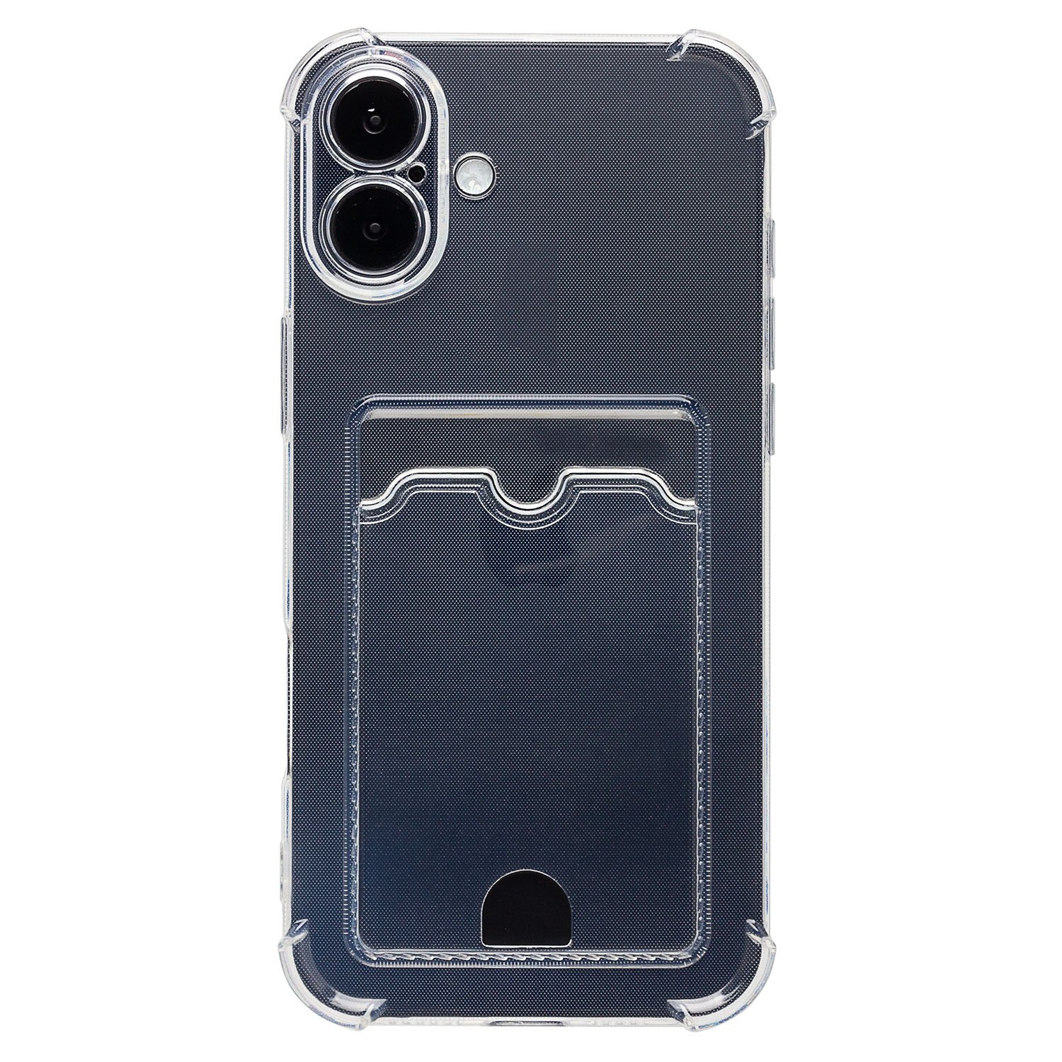 Чехол-накладка Activ SC276 с кардхолдером для смартфона Apple iPhone 16 Plus, силикон, прозрачный (234398)