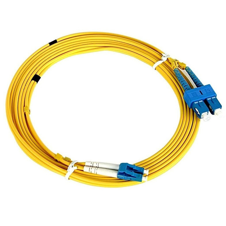 Патч-корд оптический Rexant 50-2410, LC/UPC-SC/UPC, одномодовый, 9/125, OS2, двойной, 2 м, LSZH, желтый (50-2410)
