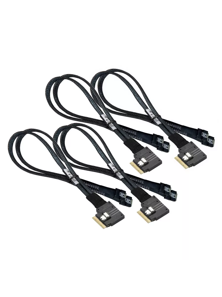 Серверные кабели, шлейфы Комплект кабелей SuperMicro CBL-KIT-220U-TNR-8, 20 см, черный (CBL-KIT-220U-TNR-8)