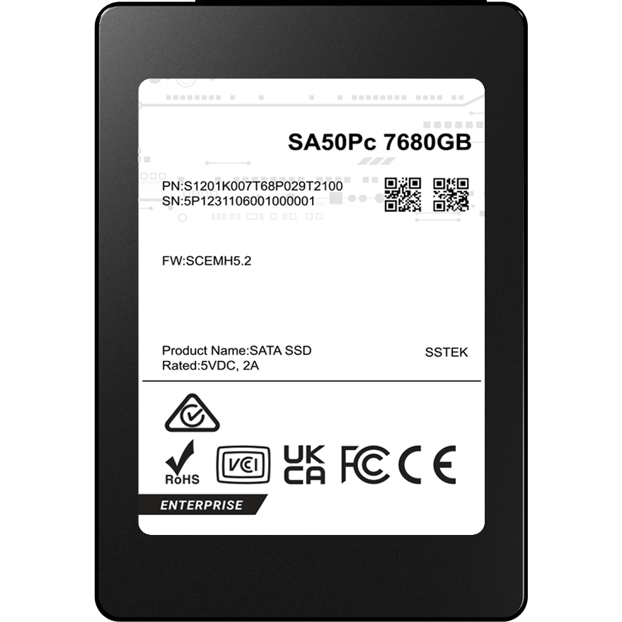 Твердотельный накопитель (SSD) Phison 7.68Tb SA50Pc, 2.5, SATA3 (S1201K007T68P029T2100)