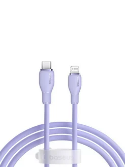 Кабель USB-Lightning 8-pin, экранированный, быстрая зарядка, 2.4А, 20 Вт, 1.2 м, пурпурный, Baseus Pudding P10355700511-00 (P10355700511-00)
