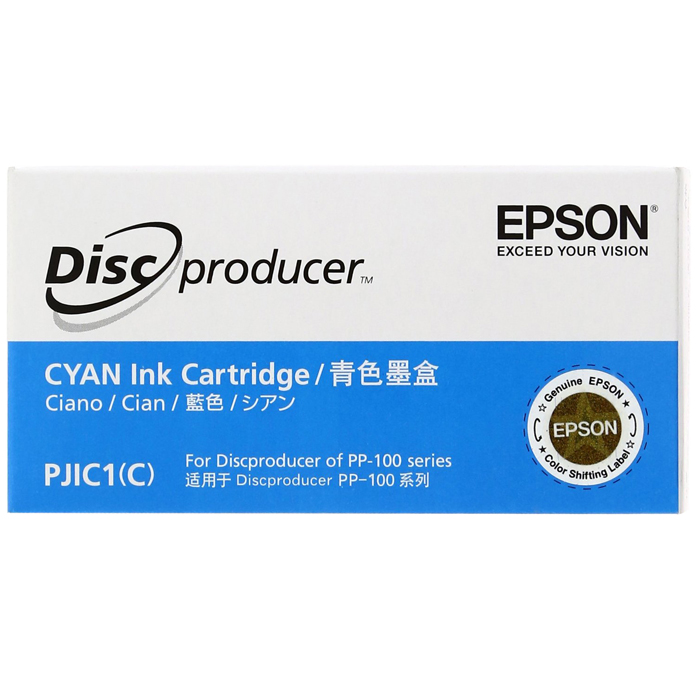 Картридж струйный Epson PJIC1(C) (C13S020447), голубой, оригинальный, ресурс 1000 страниц, для Epson PP-100 / PP-100AP / PP-100II / PP-100N / PP-100N Security / PP-50