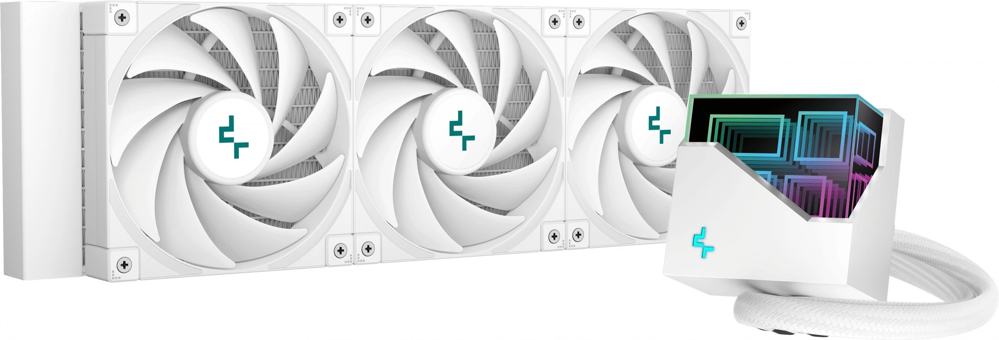 Жидкостное охлаждение Deepcool LT720 WH для Socket 115x/2066/2011/2011-3/1200/1700/AM5/AM4/TR4/TRX40, 300 Вт, 3x12 см, ARGB (R-LT720-WHAMNF-G-1)