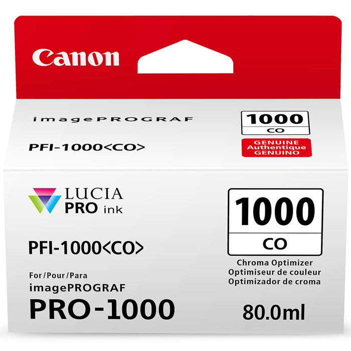 Картридж струйный Canon PFI-1000 CO (0556C001), оптимизатор цвета, оригинальный, объем 80мл, для Canon imagePROGRAF PRO-1000