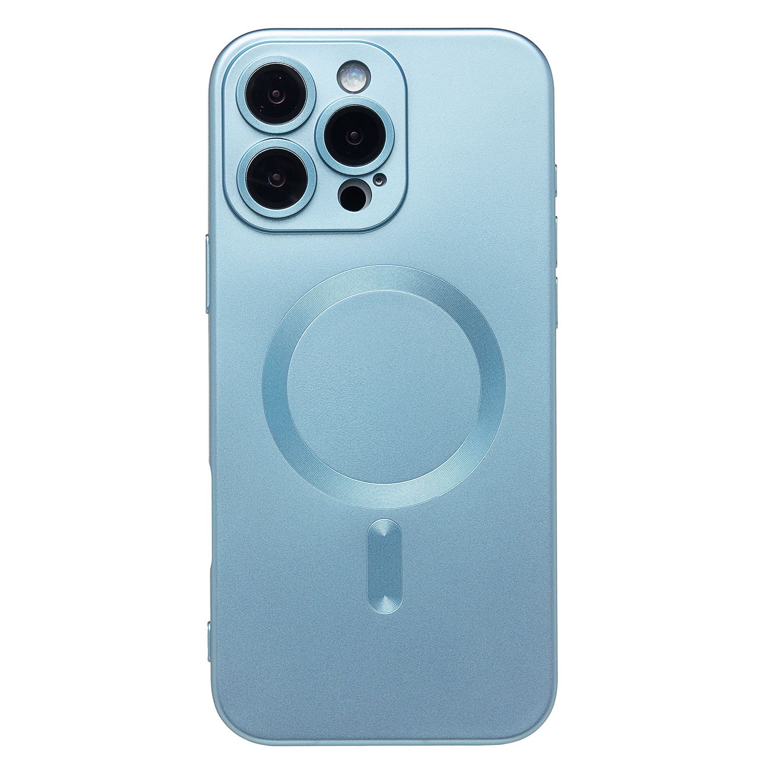 Чехол-накладка Activ SM020 Matte SafeMag для смартфона Apple iPhone 16 Pro Max, силикон, голубой (234691)