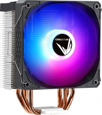Кулер для процессора Formula V Ice Burg Plus ARPW 4P для Socket/115x/1200/1700/1851/2011/2011-3/2066/AM2/AM2+/AM3/AM3+/FM1/AM4/AM5/FM2/FM2+, 120 мм, 1600rpm, 34 дБА, 200 Вт, 4-pin PWM+3-pin 5V ARGB, Al+Cu, ARGB (Ice Burg Plus ARPW 4P)