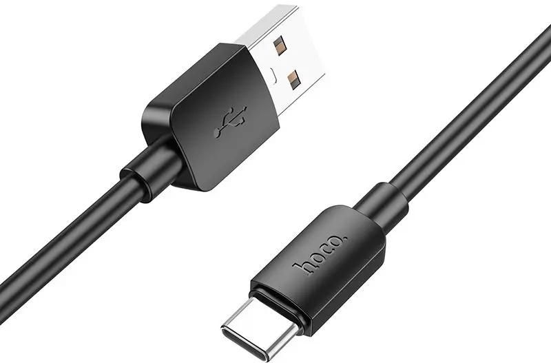 Кабель USB-USB Type-C, быстрая зарядка, 3А, 27 Вт, 1 м, черный, HOCO X96