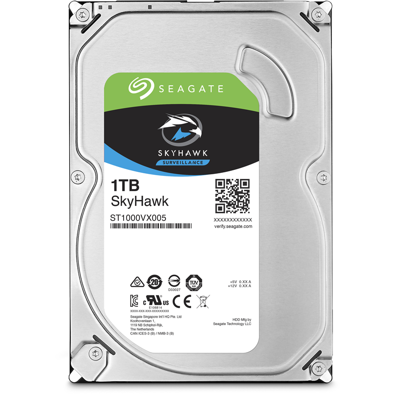 Жесткий диск (HDD) Seagate 1Tb SkyHawk, 3.5, 5900rpm, 64Mb, SATA3 (ST1000VX005)