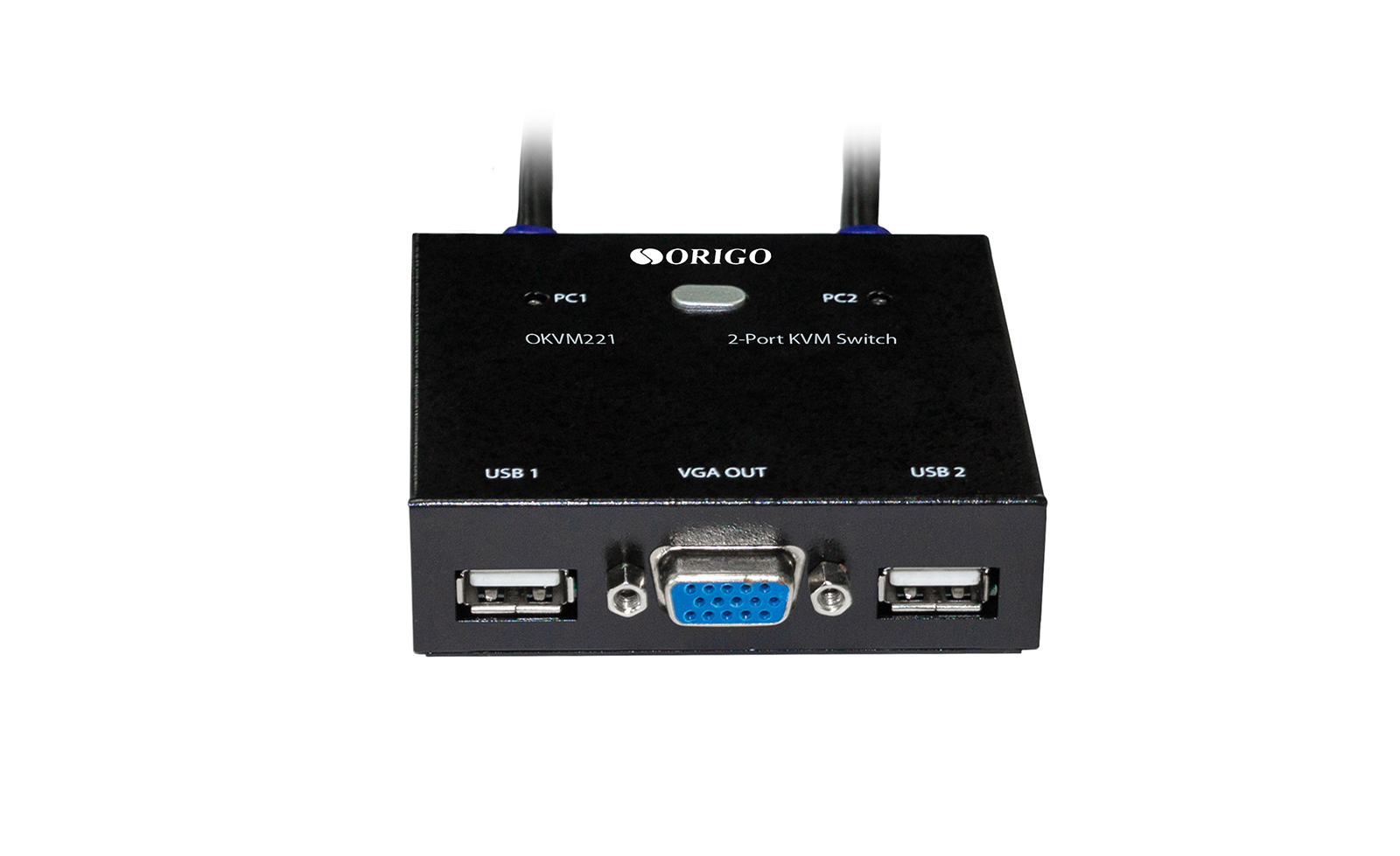 Переключатель KVM (КВМ) Origo OKVM221, 2-ПК, VGA/USB до 2048x1536, клавиатура USB, мышь USB (OKVM221/A1A)