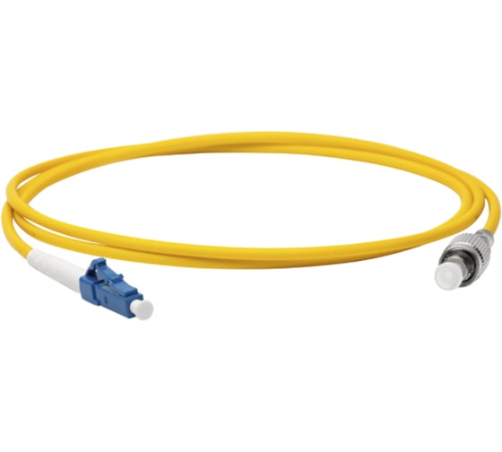 Патч-корд оптический LANMASTER LAN-LC-FC/SU-5.0, LC/UPC-FC/UPC, одномодовый, 9/125, OS2, одинарный, 5 м, LSZH, желтый (LAN-LC-FC/SU-5.0)