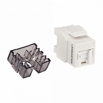 Модуль Keystone Lanmaster LAN-OK45U5E/180R-WH, RJ-45 cat.5e, 1 шт., белый (LAN-OK45U5E/180R-WH)