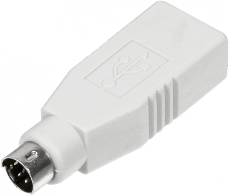 Переходник (адаптер) USB(Af)-PS/2(m), серый, Ningbo MD6M (841870)