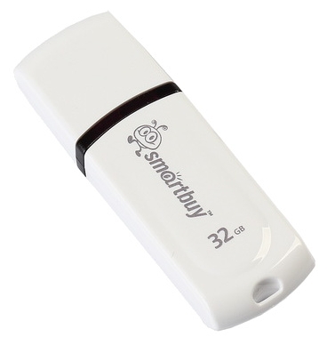 Флешка 32Gb USB 2.0 SmartBuy Paean, белый (SB32GBPN-W)