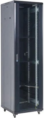 Шкаф телекоммуникационный напольный 32U 600x600 мм, стекло/металл, черный, разборный, Rexant 04-3266-212 (04-3266-212)