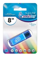 Флешка 8Gb USB 2.0 SmartBuy Glossy Glossy, зеленый (SB8GbGS-G)