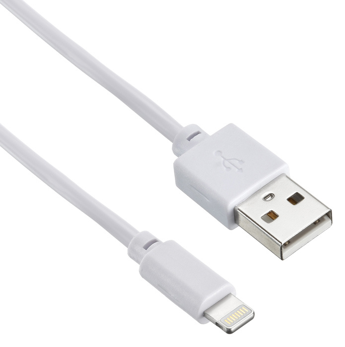 Кабель USB-Lightning 8-pin, 1.2м, синий/белый Digma