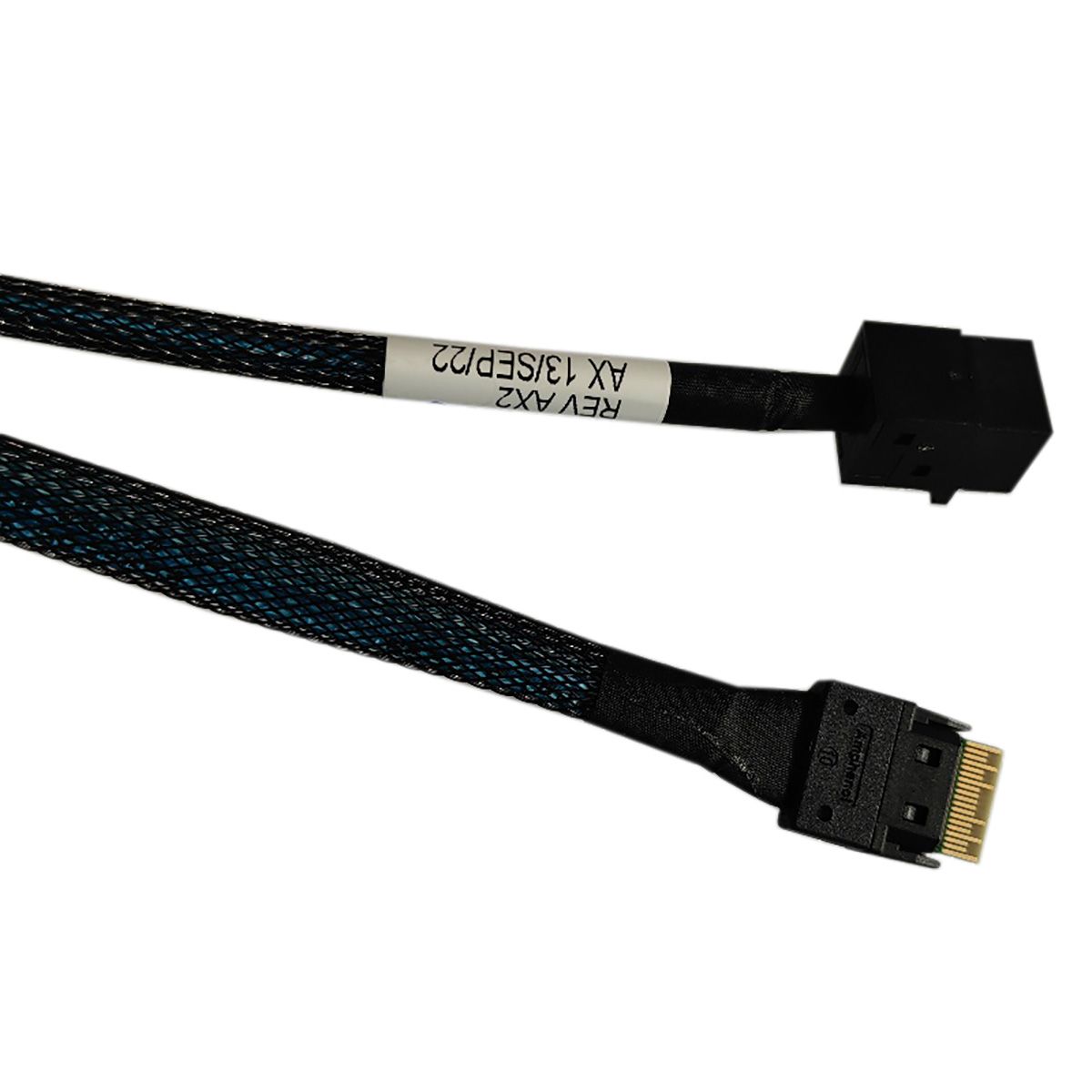 Серверные кабели, шлейфы Кабель Amphenol, SFF-8643 (mini SAS HD) - SFF-8654 (SlimLine SAS x4), 80 см (RSL38-2804)