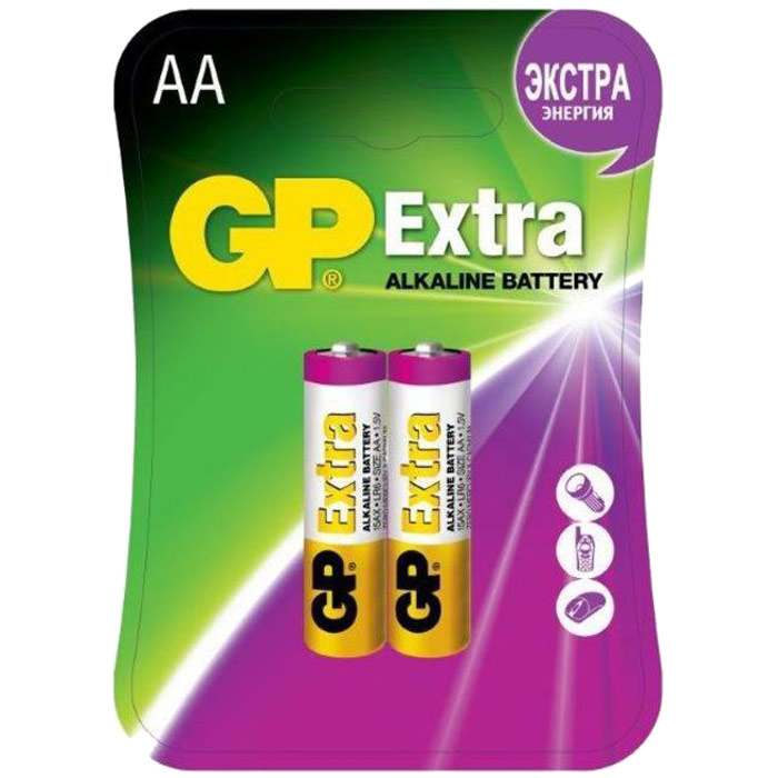 Батарея GP EXTRA 15AX-2CR2, AA, 1.5V 2шт