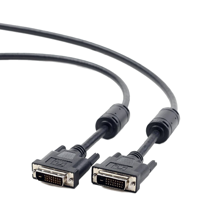 Кабель DVI(M)-DVI(M) Dual Link, ферритовый фильтр, 10 м, черный Gembird (CC-DVI2-BK-10M)