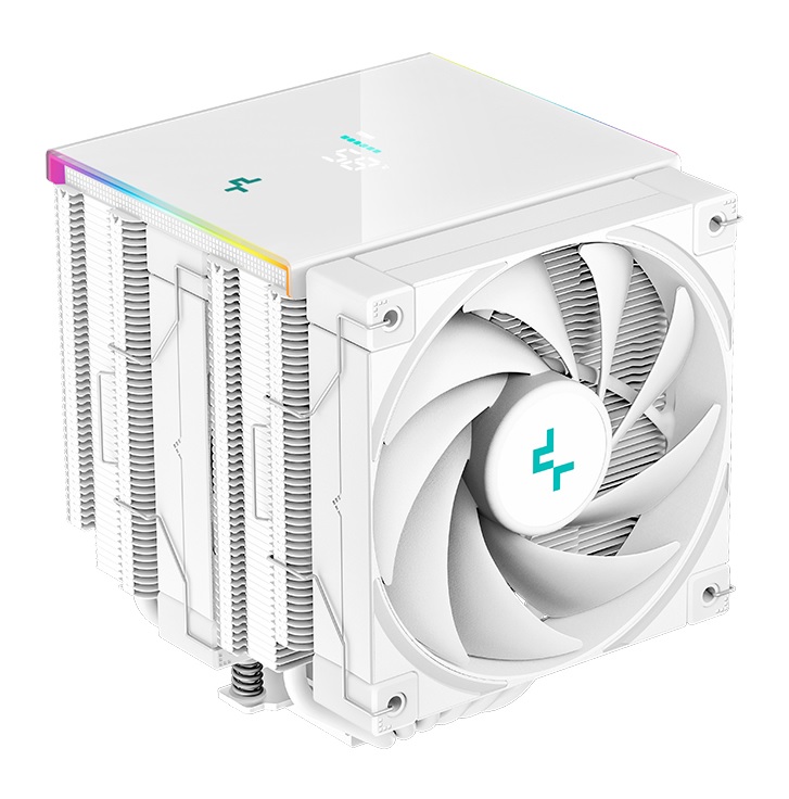 Кулер для процессора DeepCool AK620 DIGITAL WH для Socket/115x/1200/1700/1851/2011/2011-3/2066/AM4/AM5, 120 мм, 1850rpm, 28 дБА, 260 Вт, 4-pin PWM, Al+Cu, ARGB (R-AK620-WHADMN-G)