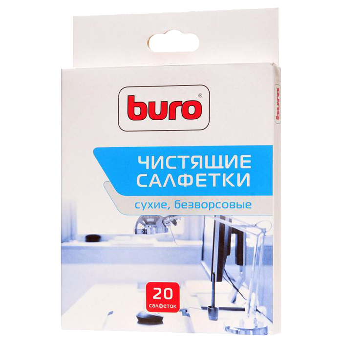 Чистящие салфетки  E2E4 Салфетки сухие 20шт. для поверхностей BU-UDRY Buro