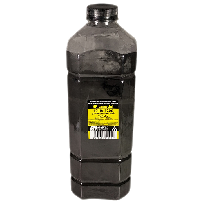 Тонер Hi-Black, бутыль 1 кг, черный, совместимый для LJ 1010/1200, Тип 2.2 (980362007)