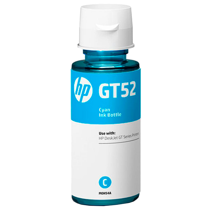 Чернила HP GT52, 70 мл, голубой, оригинальные для DeskJet GT 5810/GT 5820, Ink Tank 315/415/319/419 (M0H54AE)