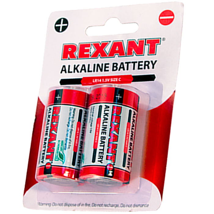 Элементы питания Батарея REXANT D/LR20, 2шт