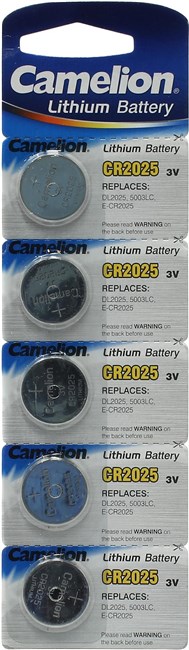 Элементы питания Батарея Camelion CR2025, 3V 5шт