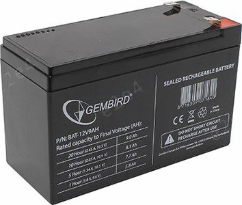 Аккумуляторная батарея для ИБП Gembird BAT-12V9AH, 12V, 9Ah