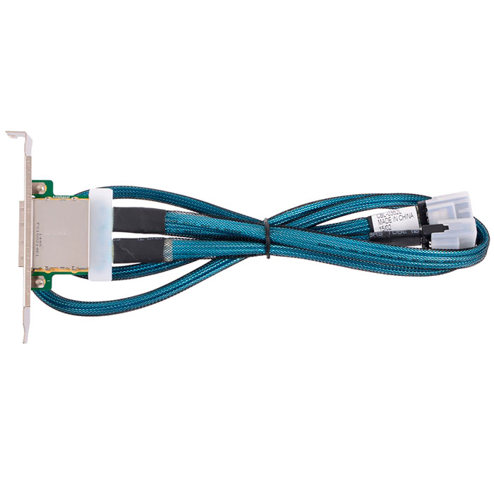 Серверные кабели, шлейфы  E2E4 Кабель SuperMicro CBL-0352L, 2xSFF-8087 (mini SAS) - 2xSFF-8088 (mini SAS), голубой