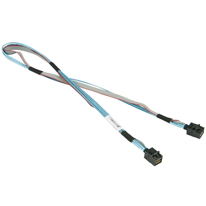 Серверные кабели, шлейфы  E2E4 Кабель SuperMicro, SFF-8643 (mini SAS HD) - SFF-8643 (mini SAS HD), 60 см, голубой (CBL-SAST-0593)