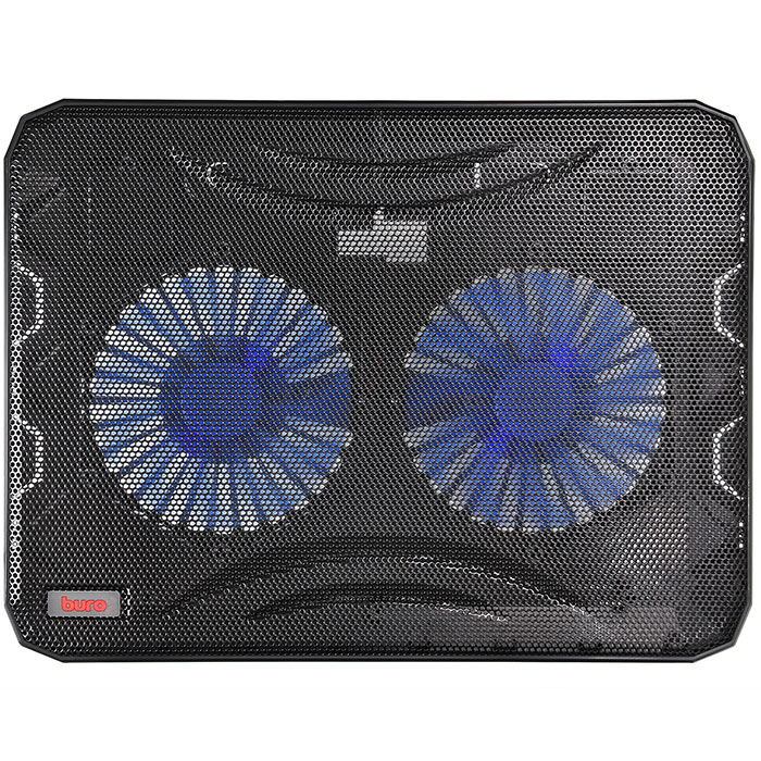 Охлаждающая подставка для ноутбука 15.6 Buro BU-LCP156-B214, вентилятор: 140, 1xUSB, металл, пластик, черный (363706)