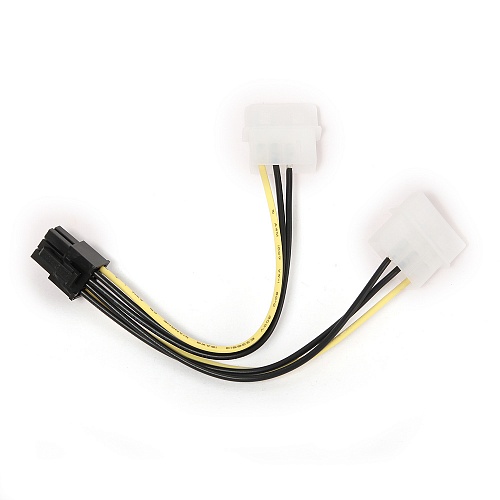 Переходник питания (адаптер) 2xMolex(M)-PCI-E 6-pin(M) Cablexpert (CC-PSU-6)