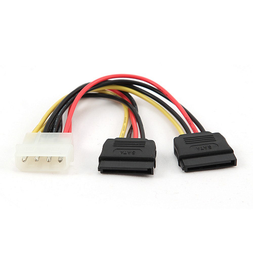  Кабель питания Molex(M)-2xSATA 15-pin(F) Cablexpert, 30 см (CC-SATA-PSY-0.3M)