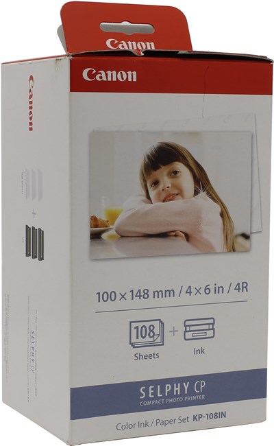 Комплект для печати Canon KP-108IN, 3 цветных картриджа + бумага 4x6 108л., для SELPHY CP - Комплект из трёх наборов KP-36IP 3115B001