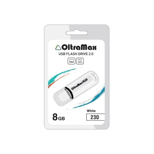 Флешка 8Gb USB 2.0 OltraMax 230, белый (OM-8GB-230-White)