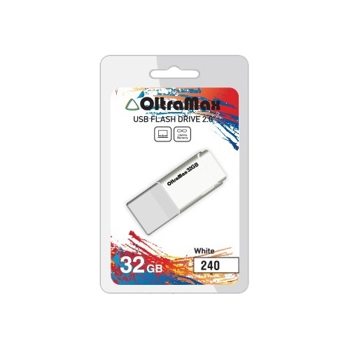 Флешка 32Gb USB 2.0 OltraMax 240, белый (OM-32GB-240-White)