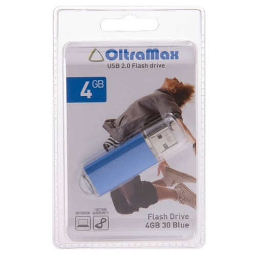 Флешка 4Gb USB 2.0 OltraMax 30, синий (OM004GB30-Bl)