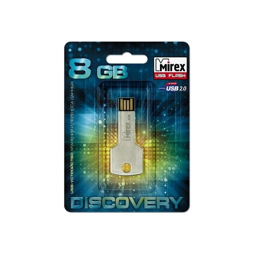 Флешка 8Gb USB 2.0 Mirex CORNER KEY, серебристый (13600-DVRCOK08)